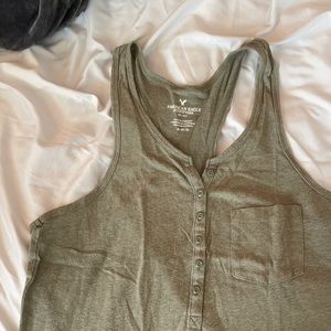 ae green racer back tank